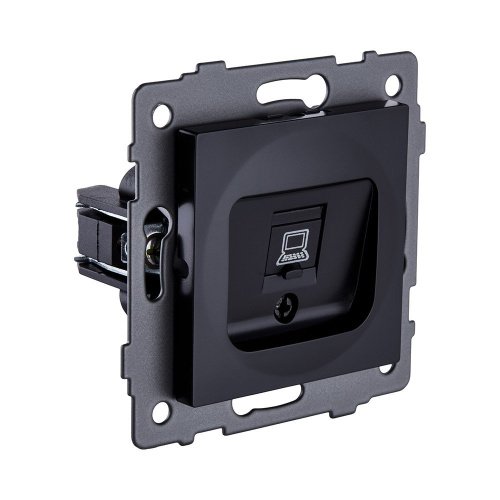 REA-016BK Розетка Ethernet RJ45 Cat.5, черный Kollinger REA-016BK для Aspekt, Eleganz, Reflex