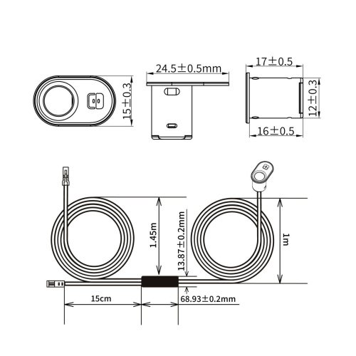 00-00045487 Датчик сенсорный открытие-закрытие двери SR-Wind-Doo, SWG Standard 00-00045487