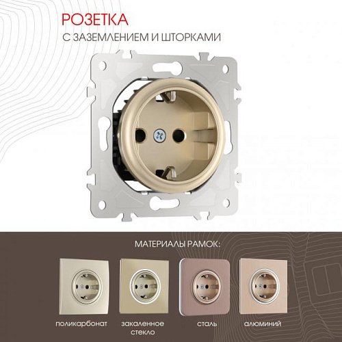 202.40-1.shampan Розетка Arte Milano Am-202 202.40-1.shampan
