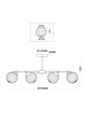 FR5041PL-06BS Потолочная люстра Freya Daisy FR5041PL-06BS