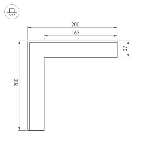 Угол Arlight 030105