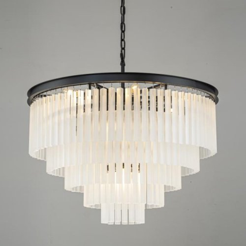 KR0387P-10A black/frost Подвесная люстра Delight Collection 1920s Odeon KR0387P-10A black/frost