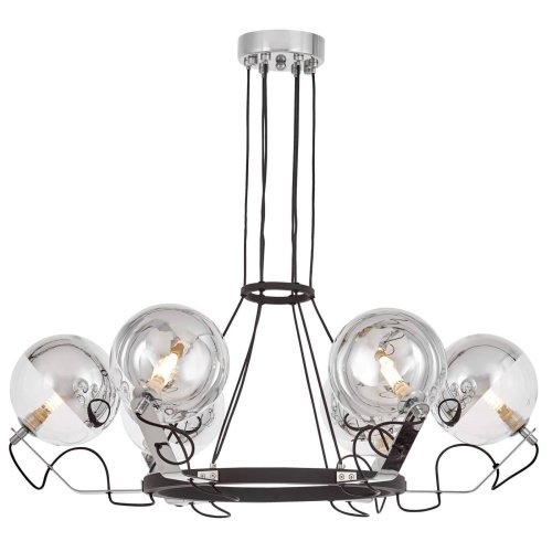 LDP 9110-6 BK+CHR Подвесная люстра Lumina Deco Marseo LDP 9110-6 BK+CHR