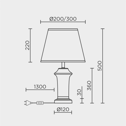 Настольная лампа ML Modelux ML.6211.01TL BK