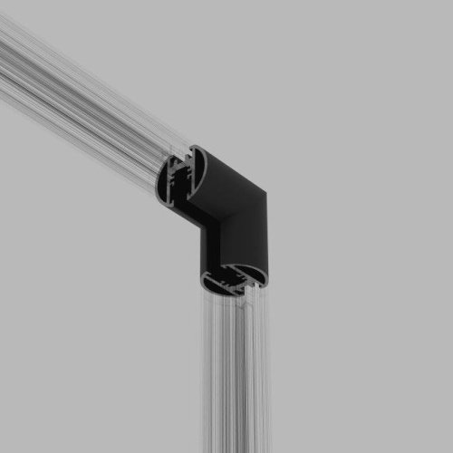Коннектор для шинопровода Elektrostandard Mini Magnetic Mini Magnetic Коннектор угловой внутренний для накладного шинопровода Round (черный) 85216/00