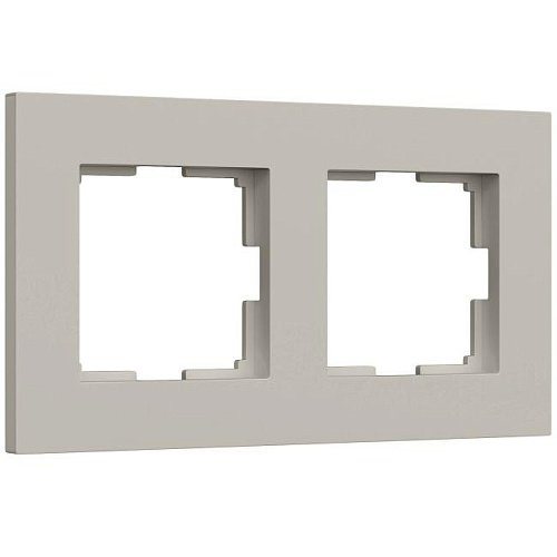 Рамка Werkel W0022917/ Рамка на 2 поста Slab (дымчатый софт)