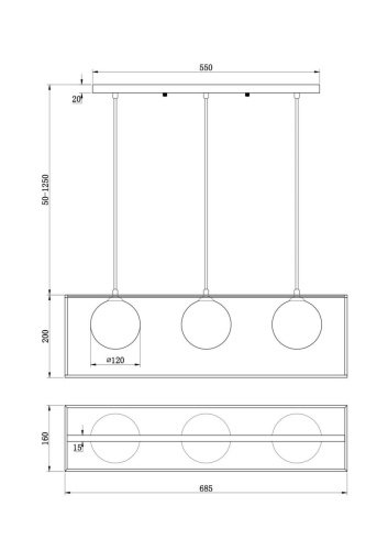 FR5113PL-03G Светильник подвесной Freya Trinity FR5113PL-03G