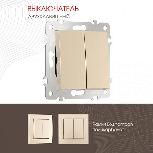 206.30-2.shampan Выключатель Arte Milano Am-206 206.30-2.shampan