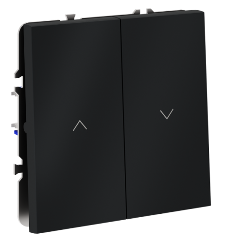 Выключатель встраиваемый VOLTUM S70 для жалюзи 10А, (графит)