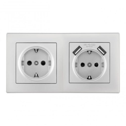 SET06-2-47-1-40-1 silver Розетка Arte Milano Set06-2 SET06-2-47-1-40-1 silver