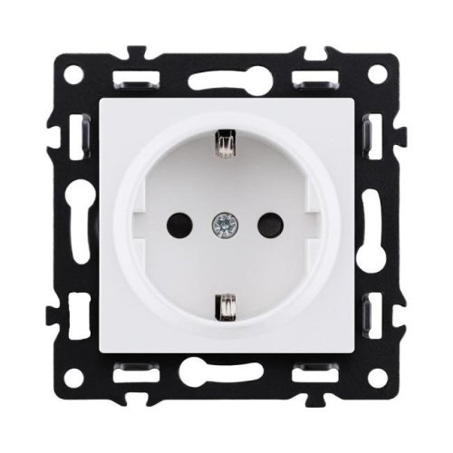 AS-014WH Розетка штепсельная SCHUKO 16A/250 В, белый Kollinger Asthetik AS-014WH