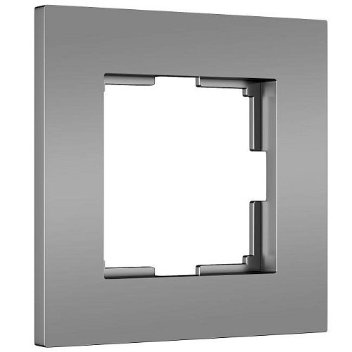 W0012965/ Рамка на 1 пост Slab (серебро софт) Рамка Werkel Slab серебро софт W0012965/ Рамка на 1 пост Slab (серебро софт)
