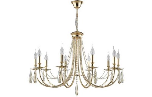 VICTORIA SP10 GOLD/AMBER Подвесная люстра Crystal Lux Victoria VICTORIA SP10 GOLD/AMBER