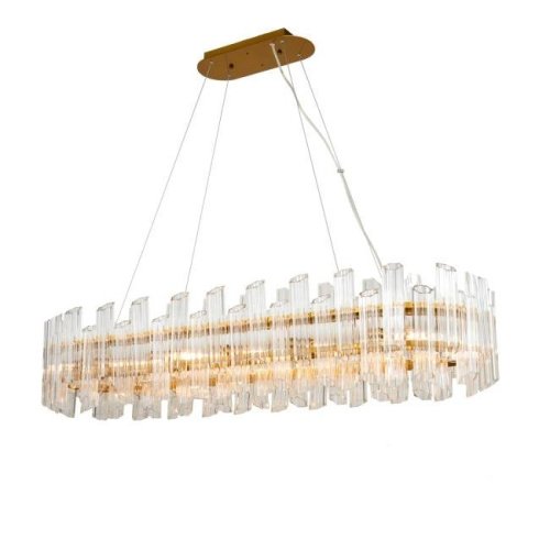 KG0769P-12L clear/ brass Подвесная люстра Delight Collection Vittoria KG0769P-12L clear/ brass