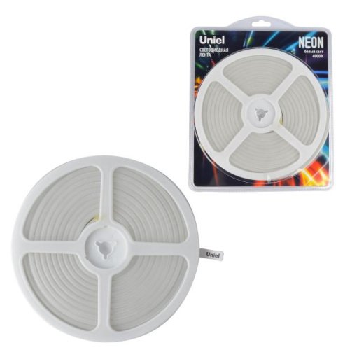 LED лента Uniel ULS-N01-2835-120LED/m-6mm-IP67-DC12V-9W/m-5M-4000K блистер