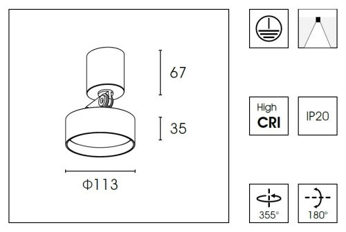 WB8513DR Накладной светильник Delight Collection WB85 WB8513DR