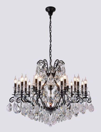 MAGNIFICO SP19 BLACK/TRANSPARENT Подвесная хрустальная люстра Magnifico Crystal Lux MAGNIFICO SP19 BLACK/TRANSPARENT