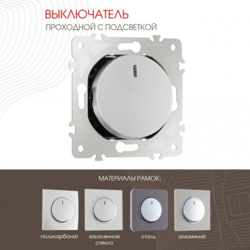 Выключатель Arte Milano Am-202 202.33-1.silver