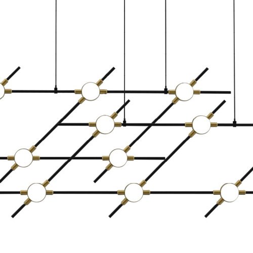 MD18001067-14A black/gold Подвесная люстра Delight Collection Molecular MD18001067-14A black/gold