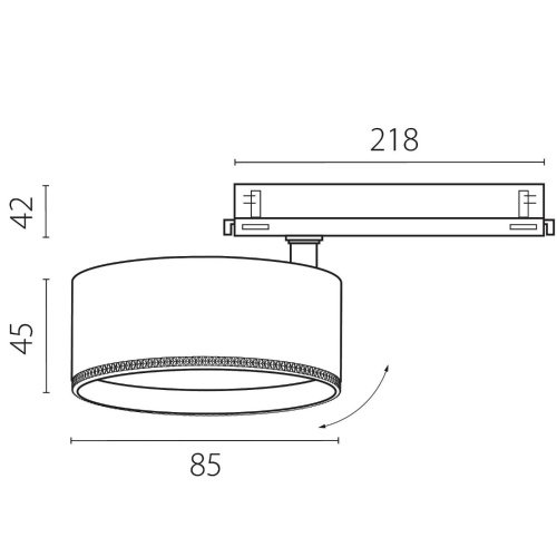 Трековый светильник Lightstar Alta Pro A5536DALI