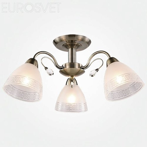 30105/3 античная бронза Потолочная люстра Eurosvet Виктория 30105/3 античная бронза