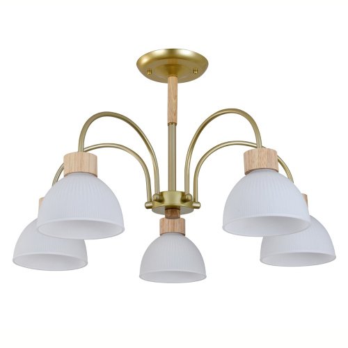 Потолочная люстра 150005/5R E27*60W Gold/Wood Sade Escada ES0000061