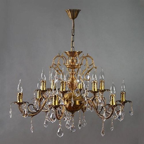 8888/6+6 AB Leaf Crystal Подвесная люстра Ambiente Alicante 8888/6+6 AB Leaf Crystal