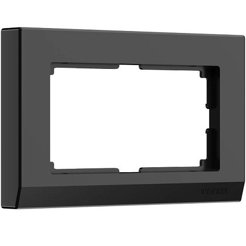 W0081808/ Рамка для двойной розетки Stark (черный) Рамка Werkel W0081808/ Рамка для двойной розетки Stark (черный)