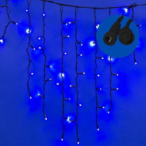 Бахрома светодиодная с эффектом мерцания, 3м Uniel ULD-B3010-200/TBK BLUE IP67