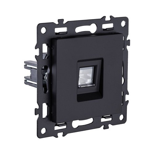 AS-017BK Розетка Ethernet RJ45 Cat.6, черный Kollinger Asthetik AS-017BK