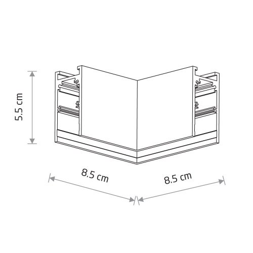 Коннектор для магнитных треков угловой Nowodvorski Lvm Horizontal 11618