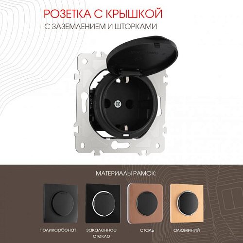 202.41-1.black Розетка Arte Milano Am-202 202.41-1.black