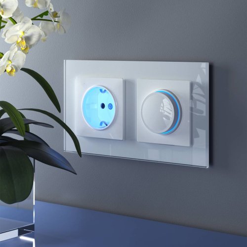 Рамка Werkel W0021101/ Рамка на 2 поста Favorit (белый,стекло)