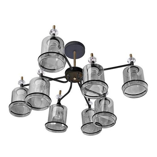 Потолочная люстра IMEX MD.4890-8-S COFFEE+FGD