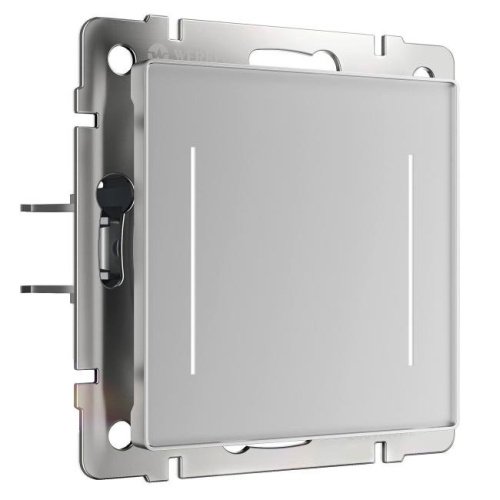 Выключатель Werkel W4522006/ Сенсорный выключатель двухклавишный с подсветкой (серебряный)