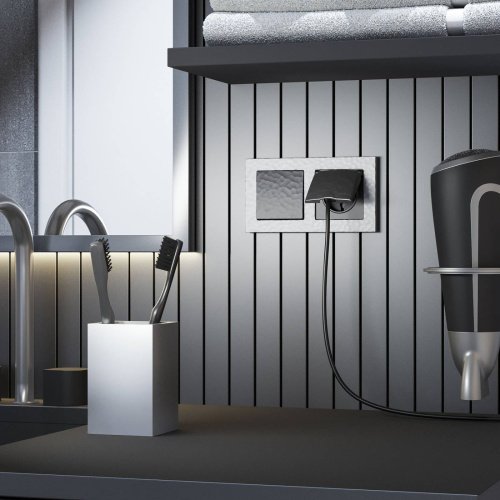 Выключатель Werkel W1212008/ Выключатель одноклавишный проходной (hammer черный)