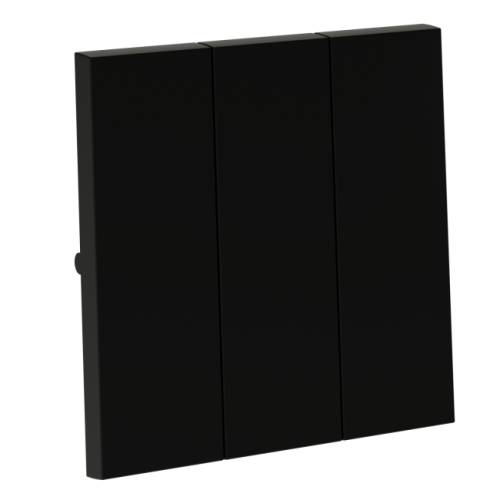 Клавиши для выключателя/переключателя трехклавишного, S70 (черный матовый)