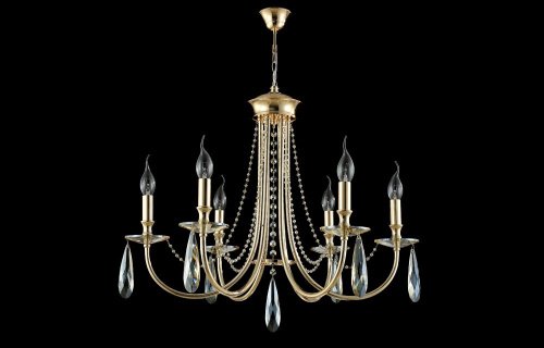 Подвесная люстра Crystal Lux Victoria VICTORIA SP6 GOLD/AMBER