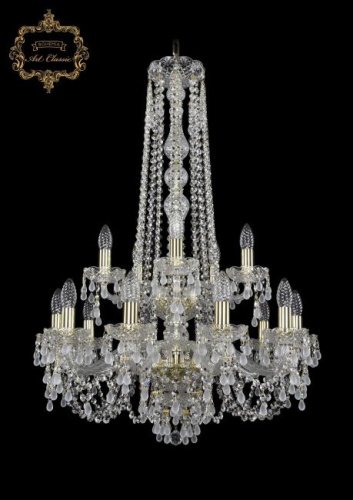 Подвесная хрустальная люстра 11.24 Art Classic 11.24.10+5.220.2d.h-94.Gd.V0300
