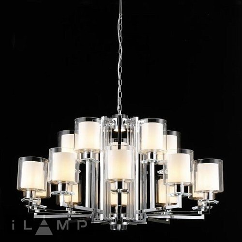 RM6201-10+5 CR+CL Подвесная люстра iLamp King RM6201-10+5 CR+CL