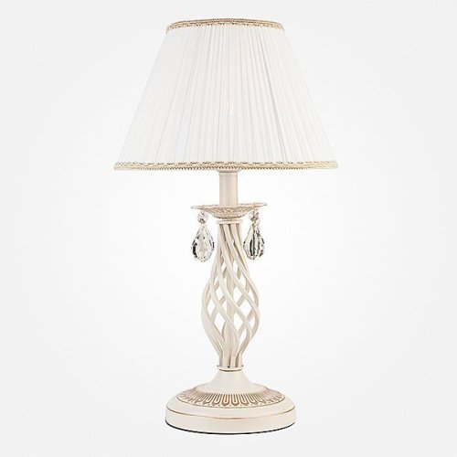 Настольная лампа Eurosvet Amelia 10054/1 белый с золотом/прозрачный хрусталь Strotskis