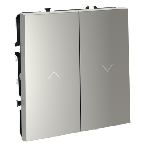 Выключатель встраиваемый VOLTUM S70 для жалюзи 10А, (сталь)