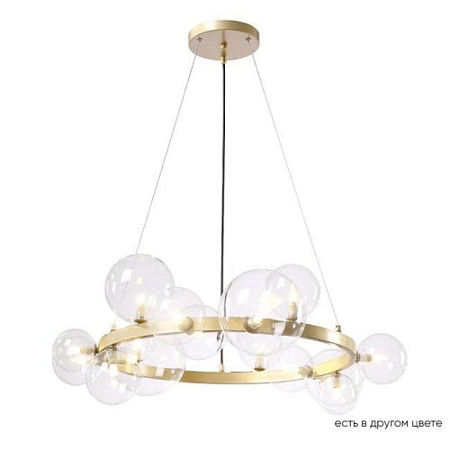 AGATA SP15 V2 GOLD/TRANSPARENTE Подвесная люстра Crystal Lux Agata AGATA SP15 V2 GOLD/TRANSPARENTE