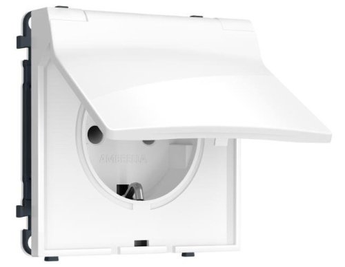 MS108010 Комплект механизма электрической розетки SIGMA Белый глянец 50Hz 2P+E с/з с/ш и крышкой IP44 16A-250V QUANT PRO (SP1080, PR141)