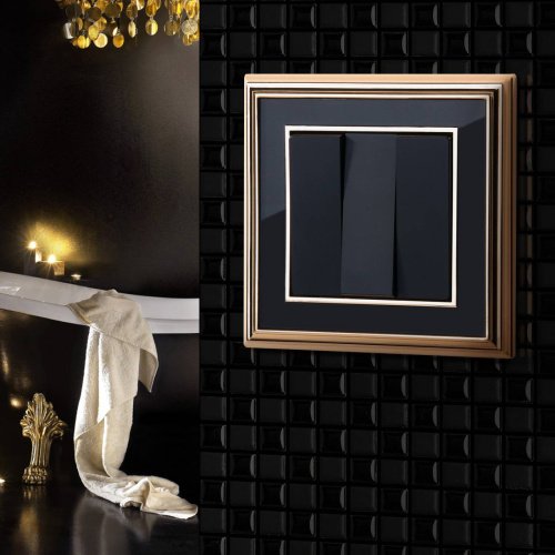 Выключатель Werkel W1130008/ Выключатель трехклавишный (черный матовый)