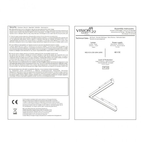 Трековый светильник iLEDEX TECHNICAL VISION48/22 SMART 4822-013-L320-16W-110DG-WH