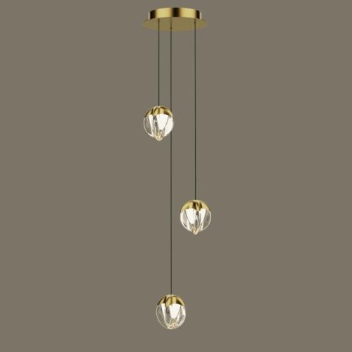 Светильник подвесной Delight Collection MD24001033 MD24001033-3A gold/clear
