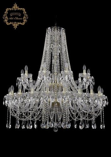 11.12.20+10.400.2d.Gd.Sp Подвесная хрустальная люстра 11.12 Art Classic 11.12.20+10.400.2d.Gd.Sp