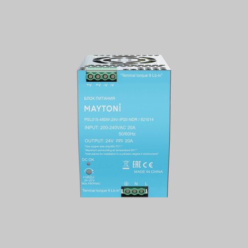 Блок питания PSL015 24В 480Вт IP20 Maytoni Блоки питания 24В 821014