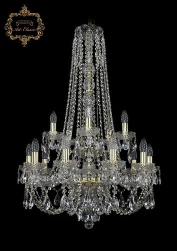 11.21.10+5.220.2d.h-95.Gd.Sp Подвесная хрустальная люстра 11.21 Art Classic 11.21.10+5.220.2d.h-95.Gd.Sp